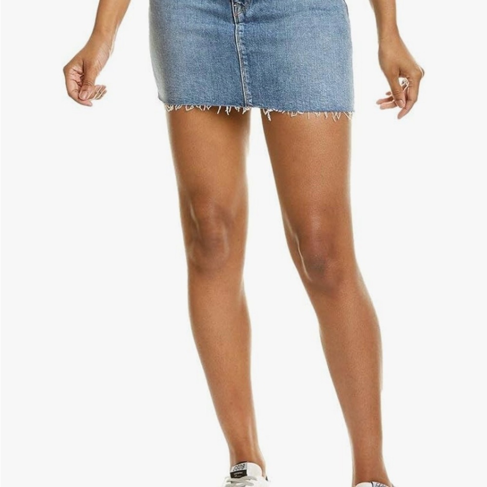 Hudson Jeans  Vaper Frayed Denim Mini Skirt
